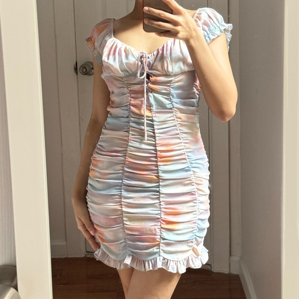 Multi printed mini dress